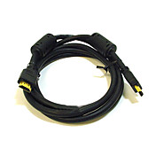 3-pie de oro cable HDMI masculino a masculino 28awg con núcleo de ferrita (mono003)