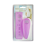 funda de silicona de protección / manga / piel para Wii / Wii Remote y Nunchuk u (rosa / blanco / negro / azul)