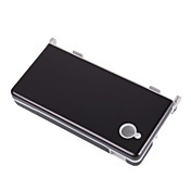 caixa de plástico com tampa protetora de alumínio para Nintendo DSi (preto)