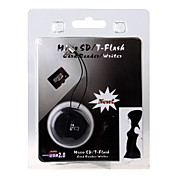 World's Smallest MicroSD TransFlash TF SD/SDHC USB 2.0 Card Reader Keychain