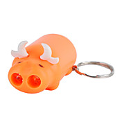 cute ku 2-ledede lommelykt nøkkelring (batterier inkludert / batterier inkludert)