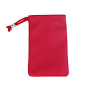 celular de moda bolsa de terciopelo vertical de teléfono (7,5 cm de ancho / rojo)
