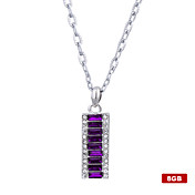 8gb Saphir Stil USB-Flash-Laufwerk Halskette (silber)