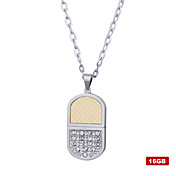 de acero inoxidable USB 2.0 flash llavero disco (16gb)