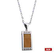 8gb Edelstahl USB-Flash-Laufwerk Halskette (silber)