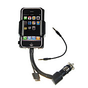 AllKit Cigarette Mount Holder and Charger with Full Range FM Transmitter for iPhone and iPod