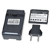 Adaptador de corriente USB + 3.7v 1350mAh batería de litio para HTC HD2 (100-240v)