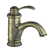 Antique Inspired Brass Bathroom Sink Faucet - Polished Brass Finish
