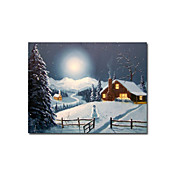 dipinti a mano natale pittura ad olio con telaio allungato