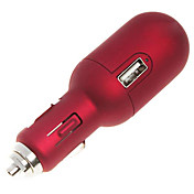 Dual USB Car Adapter/Charger for iPhone 4/3G/3GS (Red)