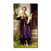 håndmalt oljemaleri av William Adolphe Bouguereau med utstrakte ramme