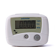 Mini White Pedometer Step Counter (Cals/Km/Mile)