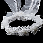 Gorgeous Satin/Lace With Imitation Pearl Wedding Flower Girl Headwreath