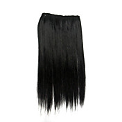20 polegadas preto clipe reta na extensão do cabelo