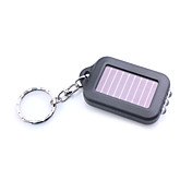 3-led wit licht op zonne-energie zelf op te laden zaklamp sleutelhanger-zwart (5-pack)