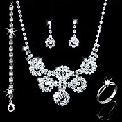 Gorgeous Alloy With Rhinestones Wedding Jewelry Set