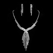 czech strass colar nupcial borla e brincos