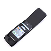 Premium PU Leather Case for iPhone 4 / 4S (Black)