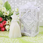 Elegant Wedding Gown Candle Favors(set of 4)