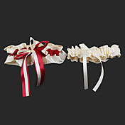 2-Piece Exclusive Splendor Satin With Ribbons Wedding Garters