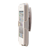 shell + fondina caso clip cintura per iPhone combinata 4 (bianco)