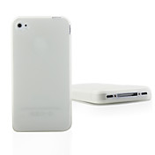 caso fluorescentes de silicona para el iPhone 4 blanco