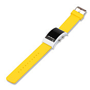 morbido orologio bracciale colorato led - giallo