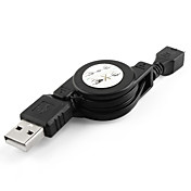 cable USB retráctil de un mini USB de 5 pines
