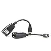 USB-over-RJ45 USB 2.0 Power Boosted Extension Adapters - Pair (150ft/45m max)