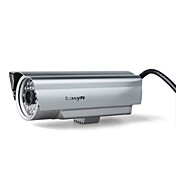 exterior resistente al agua wifi caja de ir a la cámara IP CMOS de 0,3 megapíxeles de dos vías de audio m-jpeg distancia IR 20m + lente de 6 mm