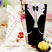 Classic Bride & Groom Favor Box (Set of 12 Pairs)