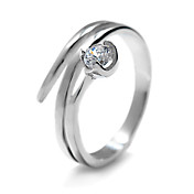 Marvelous CZ Cubic Zirconia And Stainless Steel Ring