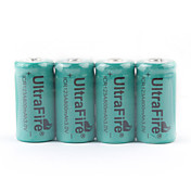 UltraFire icr123a 3.0v 800mAh ricaricabile Li-ion (4-confezione verde)