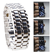 Damen Sport Uhr mit Blauer LED anzeige, Schmuckarmband