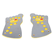 2 piezas huellas de frenado del coche estilo / pedal de embrague / pedal del acelerador y amarillo + plata (szc7006)