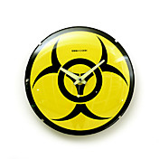 Biohazard Sign Glass Analog Wall Clock