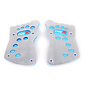 2 piezas huellas de frenado del coche estilo / pedal de embrague / pedal del acelerador-azul + plata (szc7005)