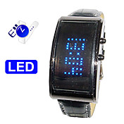 zukünftige Gestaltung - blaue LED-Uhr mit diy eigenen Worten Rollschirm