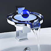KINGS - Rubinetto da bagno monocomando a cascata con LED