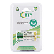bty 1350mAh AAA Ni-MH batería recargable (2-pack)