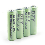 bty 2300mAh AA Ni-MH batería recargable (4-pack)