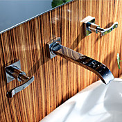 due maniglie cromate diffusa solida bagno lavandino rubinetto di ottone (montaggio a parete)