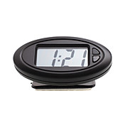 forma de elipse del automóvil reloj electrónico con la fecha - negro (TR-1820)