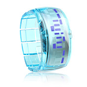 armbånd design fremtiden blå LED armbåndsur - lyseblå
