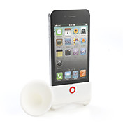 altoparlante a tromba titolare dello stand per iPhone 4 (bianco)