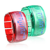 par armbånd design fremtidens blå LED armbåndsur - grøn & rød