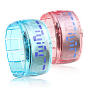 Paar zukünftige Gestaltung führte Armbanduhr (hellblau und rosa)