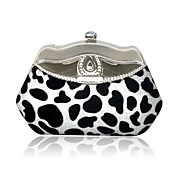 Velvet Shell With Rhinestone Evening Bag Handbag Purse Clutch