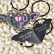 Personalized Key Ring - Angel Heart (set of 6 pairs)