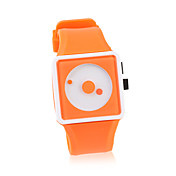 moda silicone cinturino da polso al quarzo (arancione)